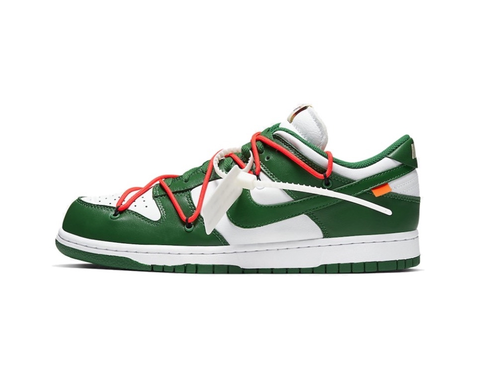 Off White x Dunk Low LTHR OW co Branded Green Sneakers CT0856-100 Unisex US8.5  - Walmart.com