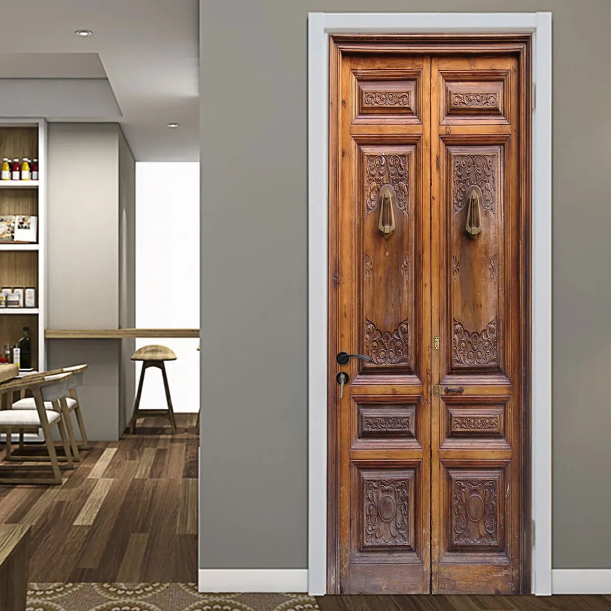 Off Wood Vinyl Sticker Roll Adhesive Contact Paper Doors