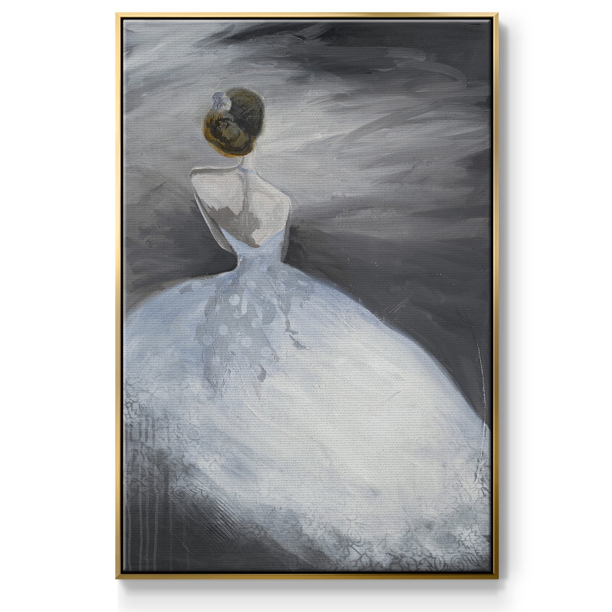 Off in the Distance Framed Premium Gallery Wrapped Canvas - Ready to Hang - 25 x 37 - Gold Floating Frame