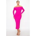 thumbnail image 1 of Off-shoulder Rib Midi Dress, 1 of 5