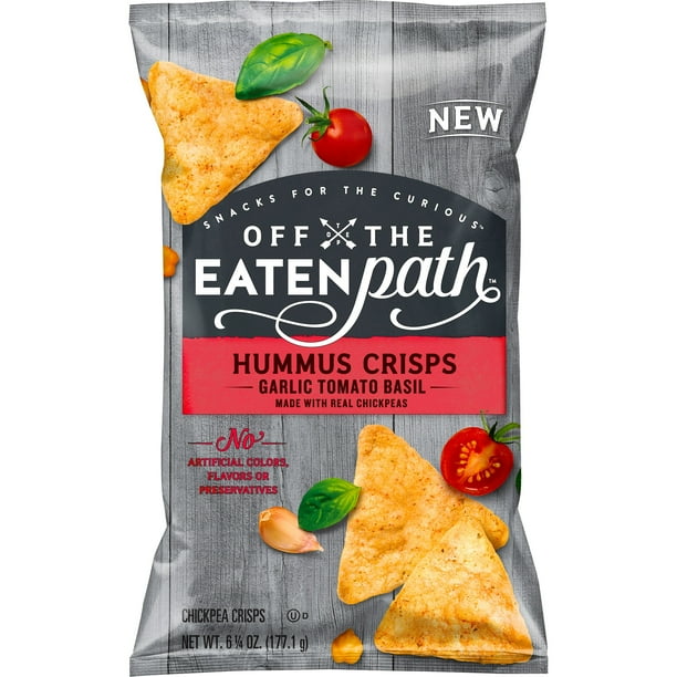 Off the Eaten Path Hummus Crisps, Garlic Tomato Basil, 6.25 oz Bag