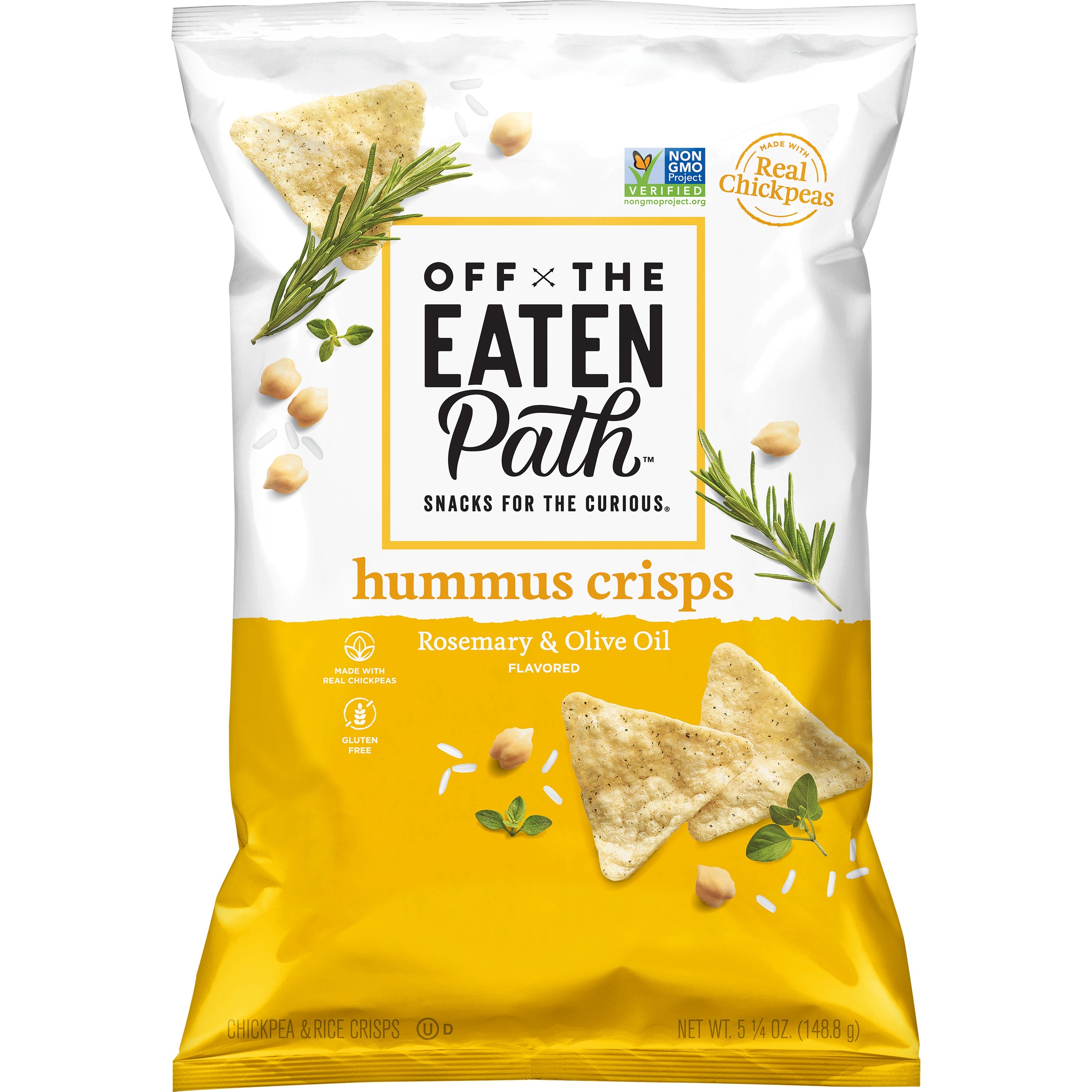 Off the Eaten Path Hummus Crisps, Rosemary & Olive Oil, 5.25 oz Bag - image 1 of 7