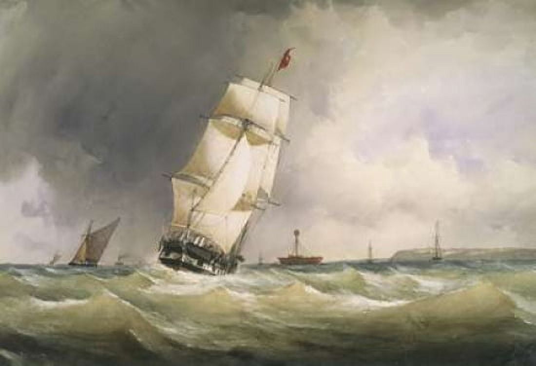 Off the Nore Before 1844 Canvas Art - Alfred Herbert (12 x 18)