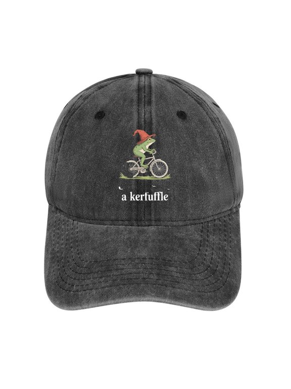 Off to Cause A Kerfuffle Charcoal Baseball Cap for Men Women, Adjustable Snapback Hats Cotton Hat