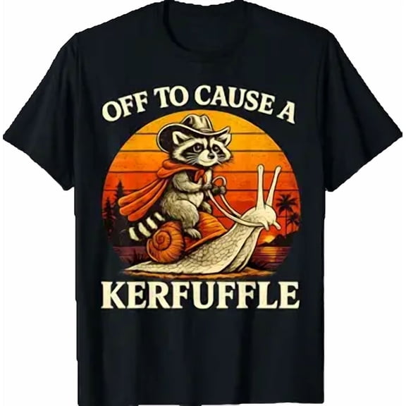 Off to Cause A Kerfuffle Raccoon Vintage T-Shirt