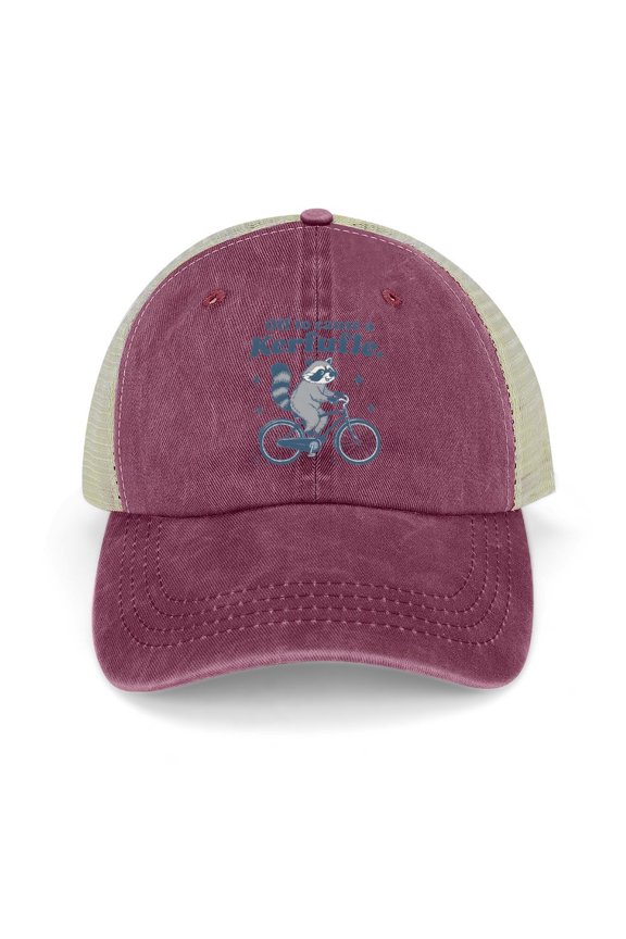 Off to Cause A Kerfuffle Wine Red Baseball Cap for Men Women, Adjustable Snapback Hats Trucker Hat