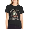 thumbnail image 1 of Off to Cause A Kerfuffle Women’s Cotton Short Sleeve T-Shirt HD Graphic Print Casual Crew Neck Tee 2XL, 1 of 7