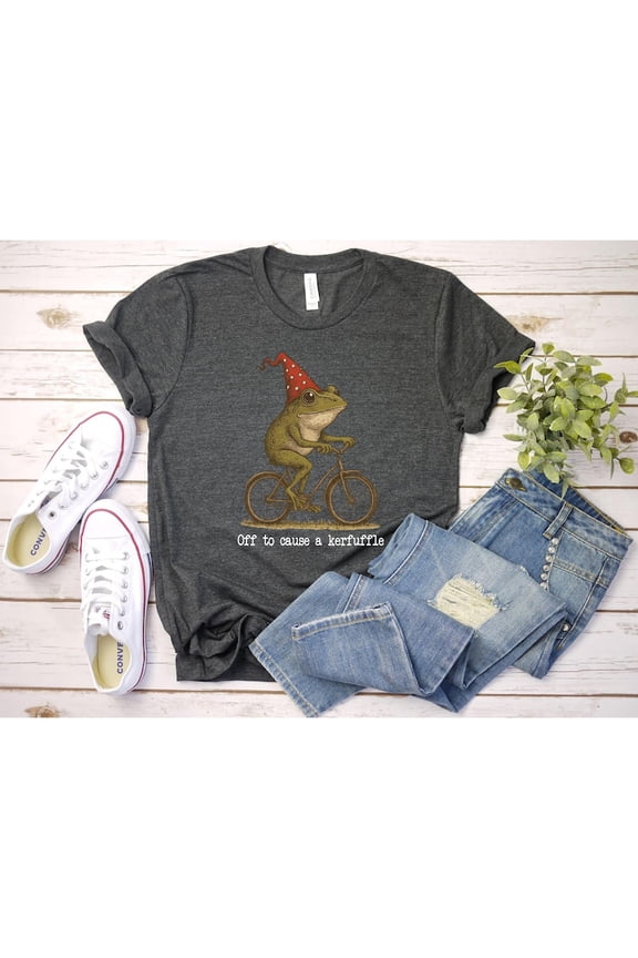 Off to Cause a Kerfuffle Frog Tshirt, Funny Sayings Shirt, Frog Shirt