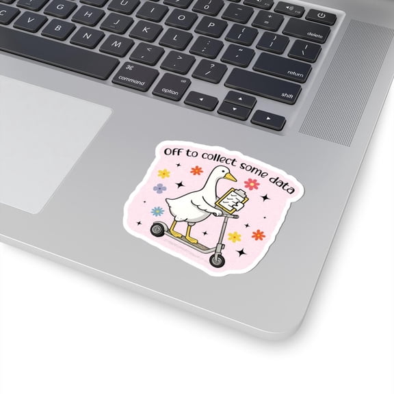 Off to Collect Some Data Sticker, ABA Therapist Gift, RBT Behavior Therapist Sticker, BCBA Autism Therapy Decal, Cute Duck Data Collection