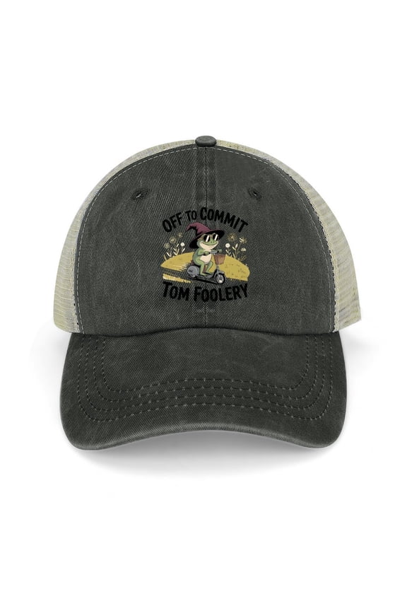 Off to Commit Tom Foolery Black Hat Adjustable Funny Fashion Unisex Baseball Cap for Men Women