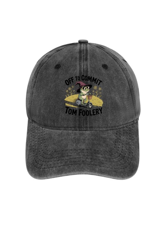 Off to Commit Tom Foolery Charcoal Hat Adjustable Funny Fashion Unisex Baseball Cap for Men Women