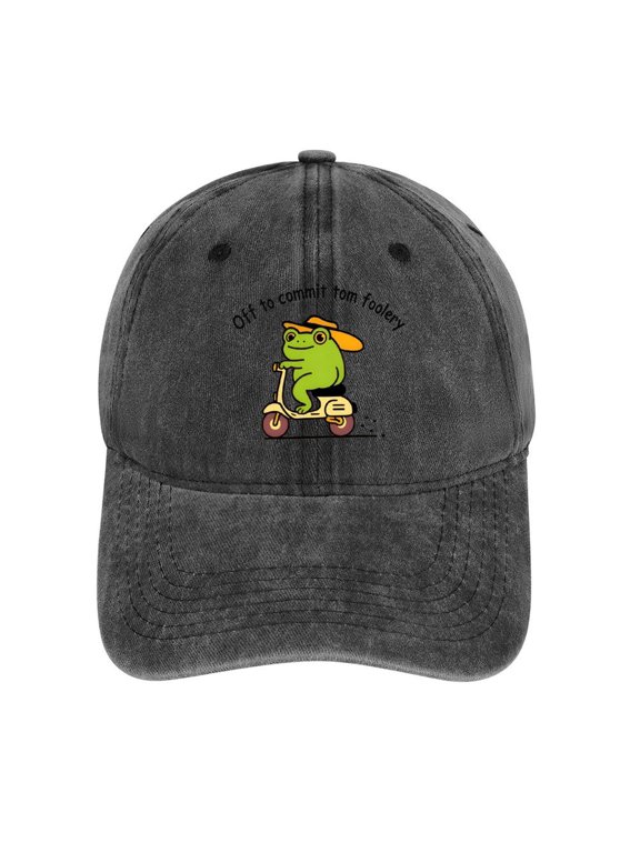 Off to Commit Tom Foolery Charcoal Hat Adjustable Funny Fashion Unisex Baseball Cap for Men Women