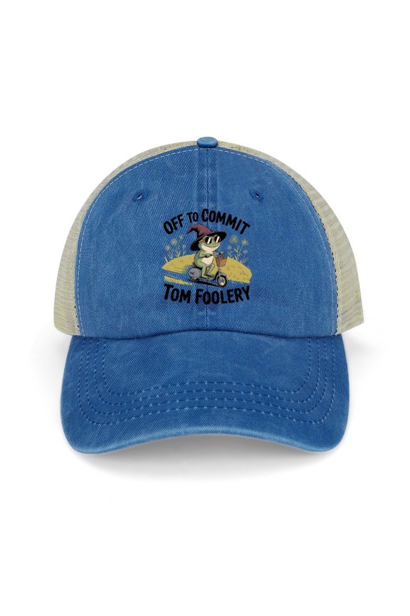 Off to Commit Tom Foolery Dark Blue Hat Adjustable Funny Fashion Unisex Baseball Cap for Men Women