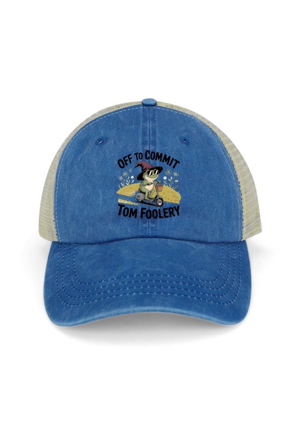 Off to Commit Tom Foolery Dark Blue Hat Adjustable Funny Fashion Unisex Baseball Cap for Men Women