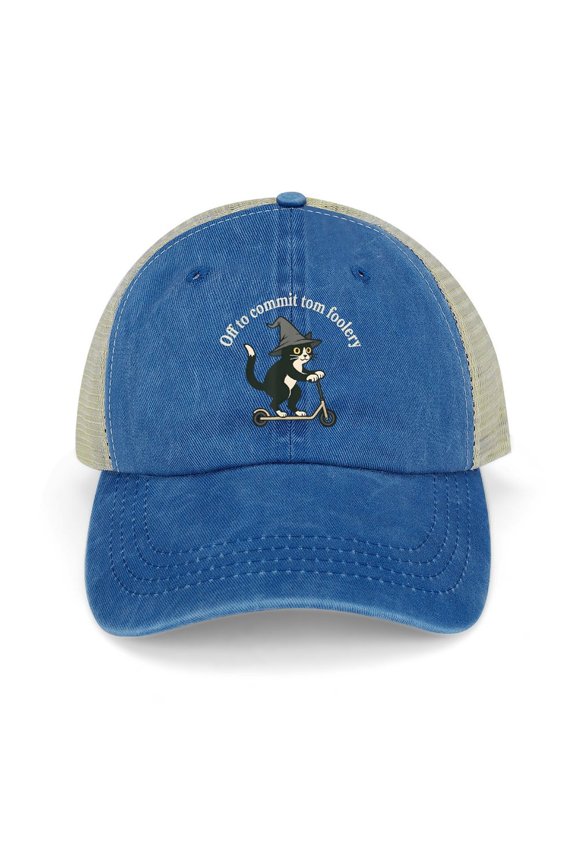 Off to Commit Tom Foolery Dark Blue Hat Adjustable Funny Fashion Unisex Baseball Cap for Men Women