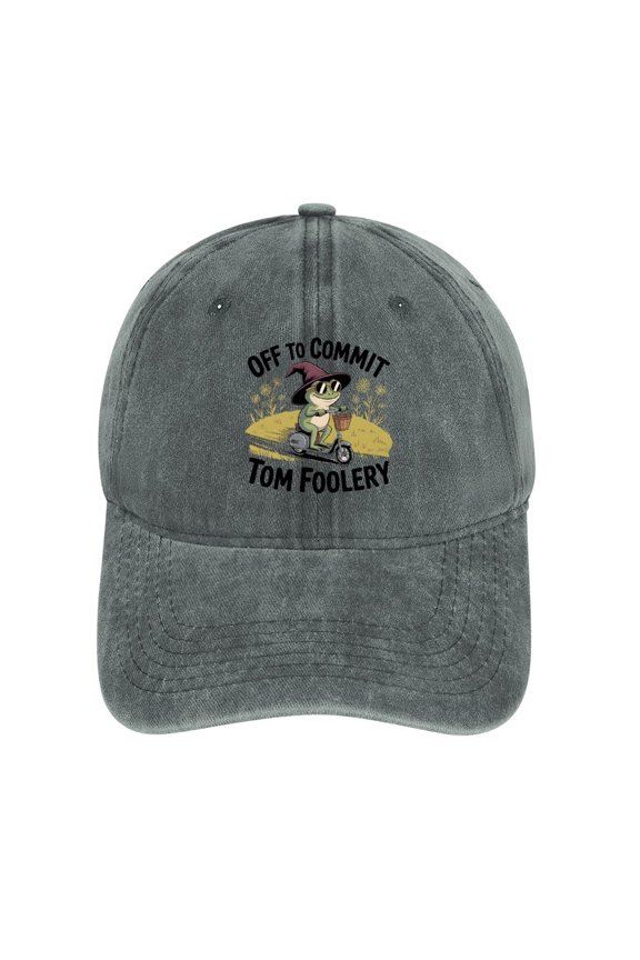 Off to Commit Tom Foolery Gray Hat Adjustable Funny Fashion Unisex Baseball Cap for Men Women