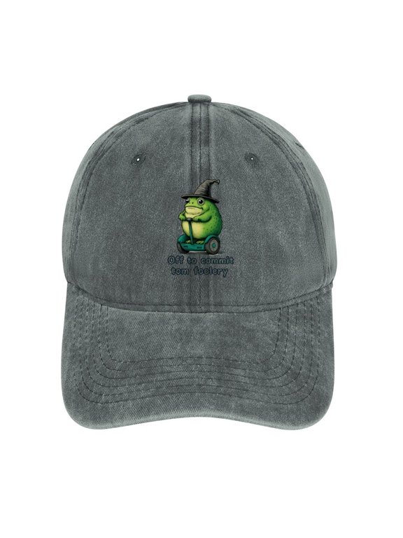 Off to Commit Tom Foolery Gray Hat Adjustable Funny Fashion Unisex Baseball Cap for Men Women