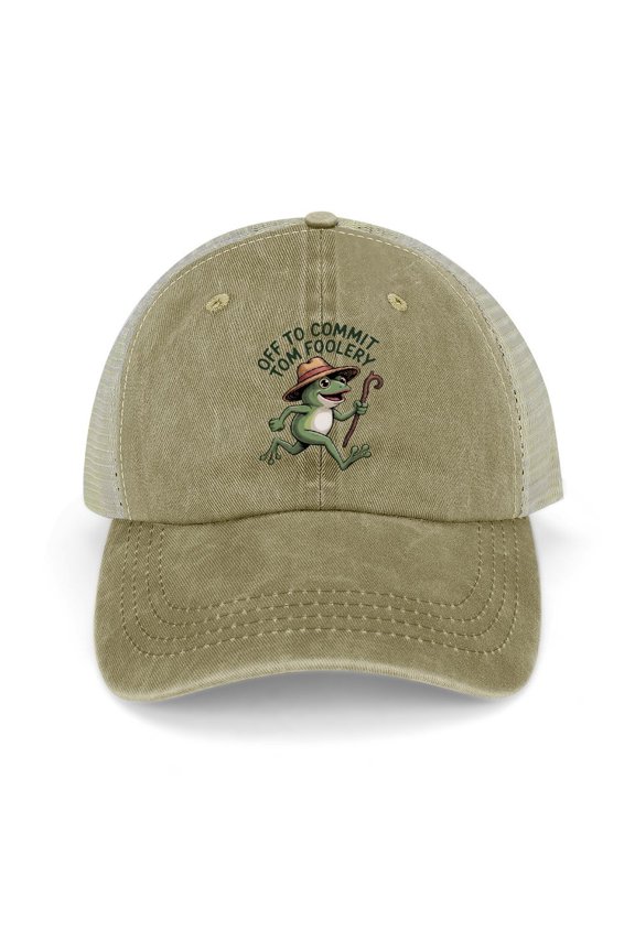 Off to Commit Tom Foolery Khaki Hat Adjustable Funny Fashion Unisex Baseball Cap for Men Women