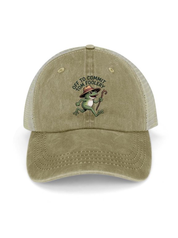 Off to Commit Tom Foolery Khaki Hat Adjustable Funny Fashion Unisex Baseball Cap for Men Women