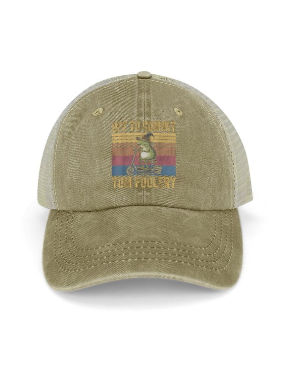 Off to Commit Tom Foolery Khaki Hat Adjustable Funny Fashion Unisex Baseball Cap for Men Women
