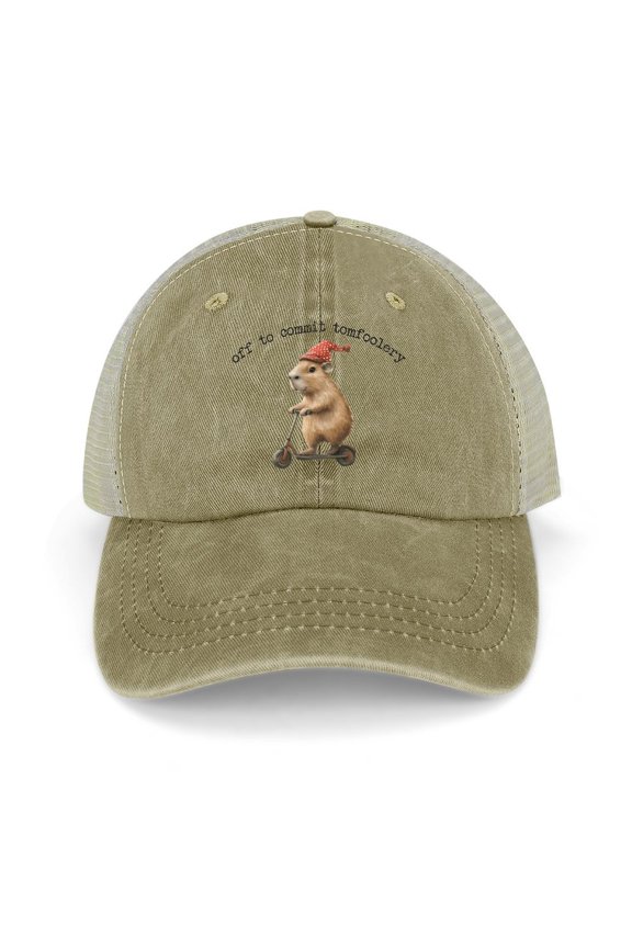 Off to Commit Tom Foolery Khaki Hat Adjustable Funny Fashion Unisex Baseball Cap for Men Women
