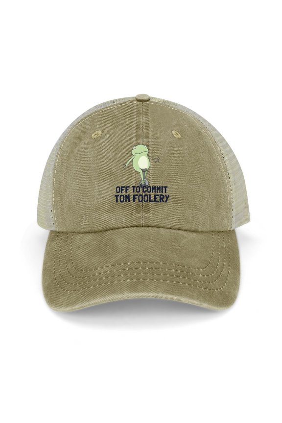 Off to Commit Tom Foolery Khaki Hat Adjustable Funny Fashion Unisex Baseball Cap for Men Women