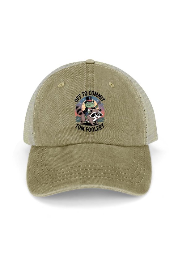 Off to Commit Tom Foolery Khaki Hat Adjustable Funny Fashion Unisex Baseball Cap for Men Women