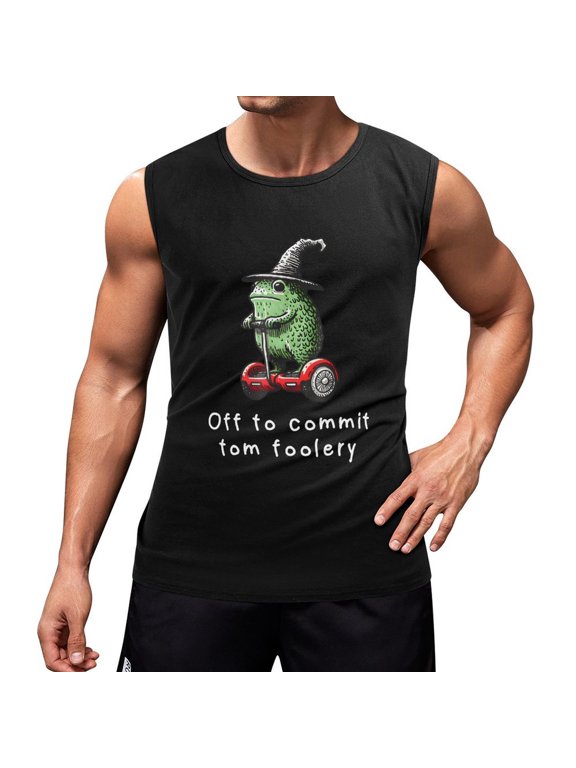 Off to Commit Tom Foolery Men'S Muscle T-Shirt, Sleeveless, Muscle Tank Tee Top L