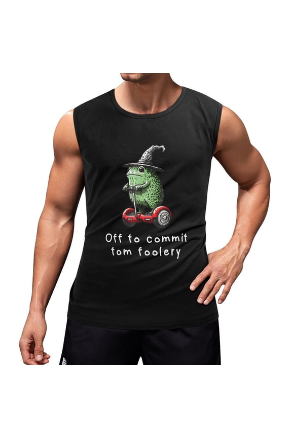 Off to Commit Tom Foolery Men'S Muscle T-Shirt, Sleeveless, Muscle Tank Tee Top L