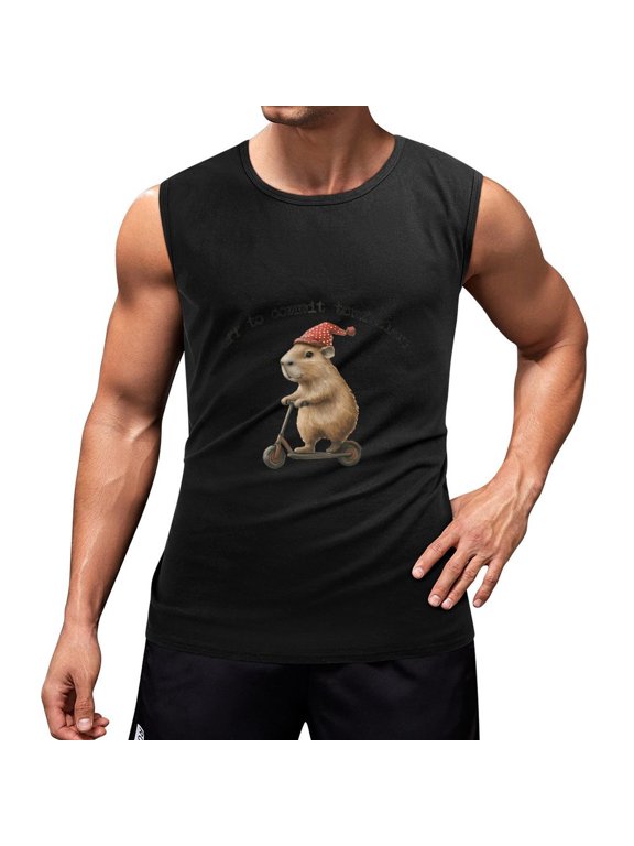 Off to Commit Tom Foolery Men'S Muscle T-Shirt, Sleeveless, Muscle Tank Tee Top S