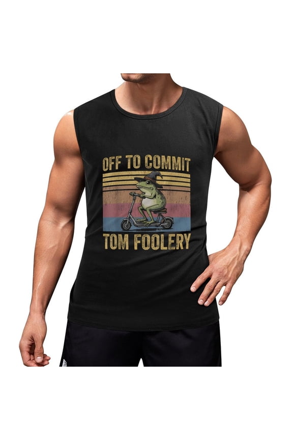Off to Commit Tom Foolery Men'S Muscle T-Shirt, Sleeveless, Muscle Tank Tee Top XL