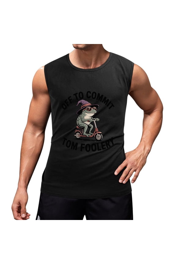 Off to Commit Tom Foolery Men'S Muscle T-Shirt, Sleeveless, Muscle Tank Tee Top XL