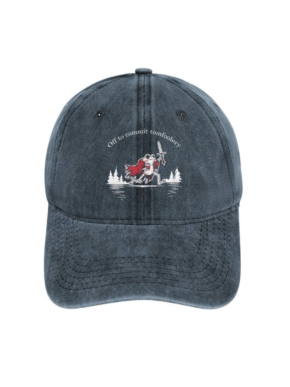 Off to Commit Tom Foolery Navy Hat Adjustable Funny Fashion Unisex Baseball Cap for Men Women