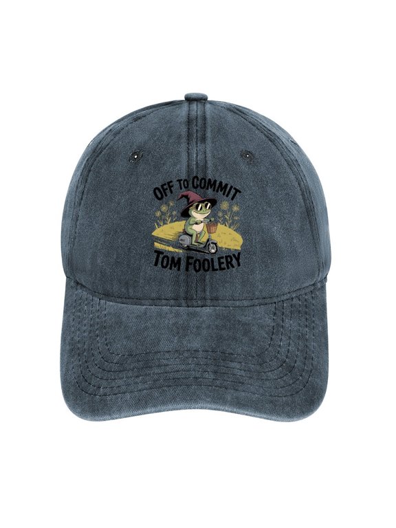 Off to Commit Tom Foolery Navy Hat Adjustable Funny Fashion Unisex Baseball Cap for Men Women