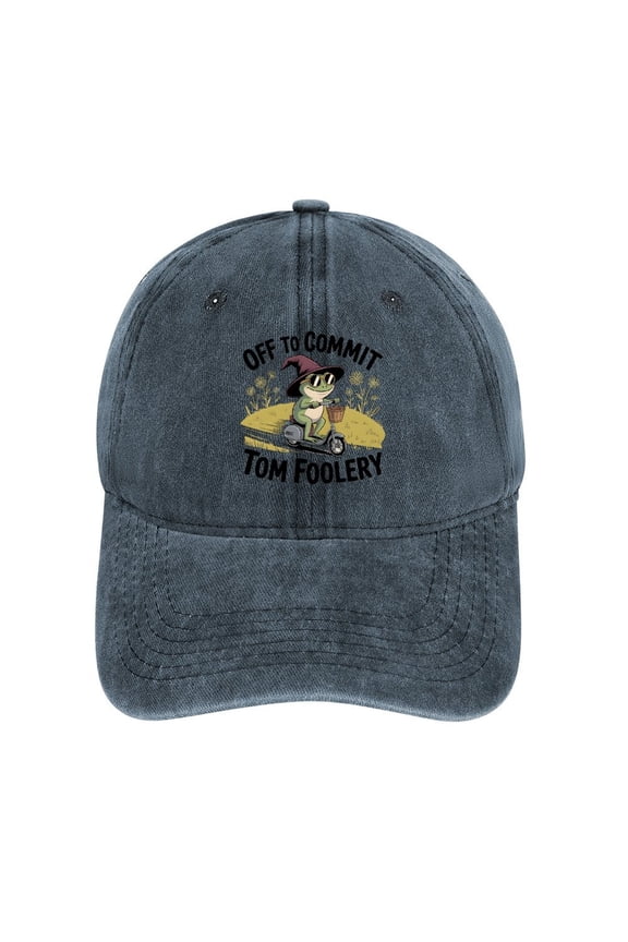Off to Commit Tom Foolery Navy Hat Adjustable Funny Fashion Unisex Baseball Cap for Men Women