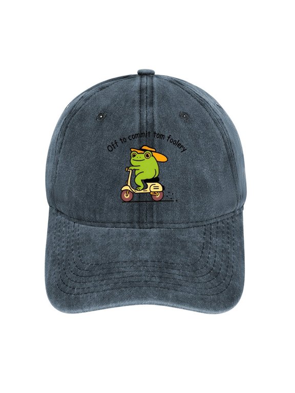 Off to Commit Tom Foolery Navy Hat Adjustable Funny Fashion Unisex Baseball Cap for Men Women