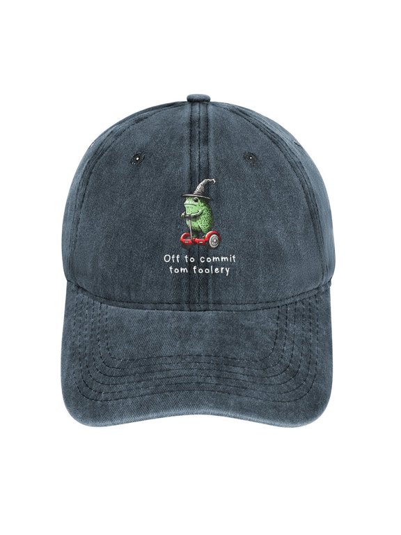 Off to Commit Tom Foolery Navy Hat Adjustable Funny Fashion Unisex Baseball Cap for Men Women