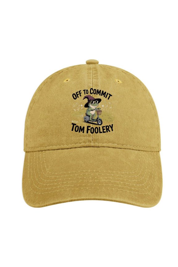 Off to Commit Tom Foolery Sand Colour Hat Adjustable Funny Fashion Unisex Baseball Cap for Men Women