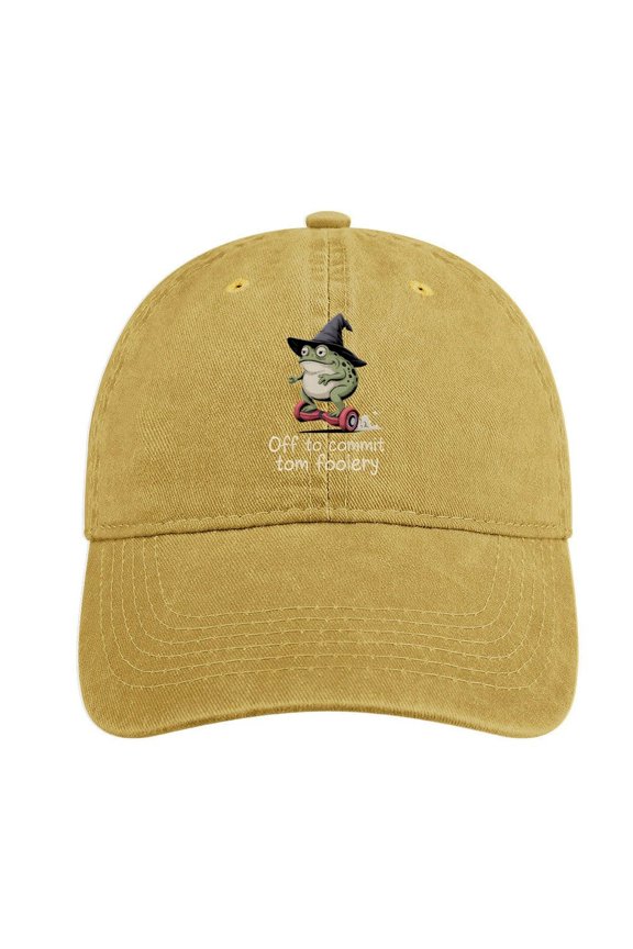 Off to Commit Tom Foolery Sand Colour Hat Adjustable Funny Fashion Unisex Baseball Cap for Men Women