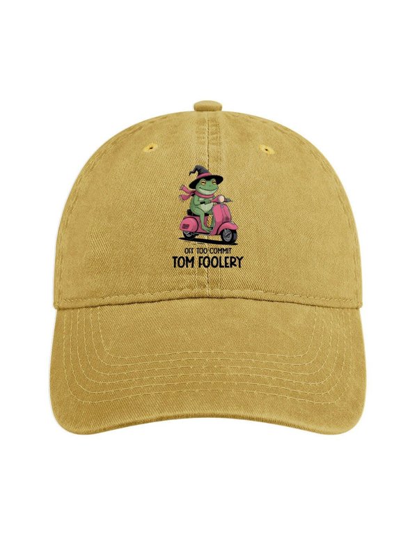 Off to Commit Tom Foolery Sand Colour Hat Adjustable Funny Fashion Unisex Baseball Cap for Men Women