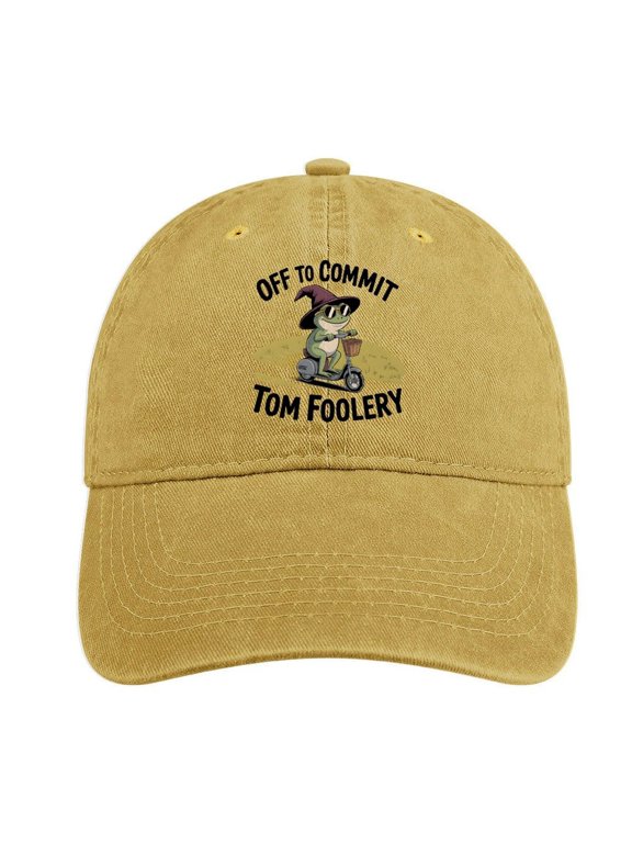 Off to Commit Tom Foolery Sand Colour Hat Adjustable Funny Fashion Unisex Baseball Cap for Men Women