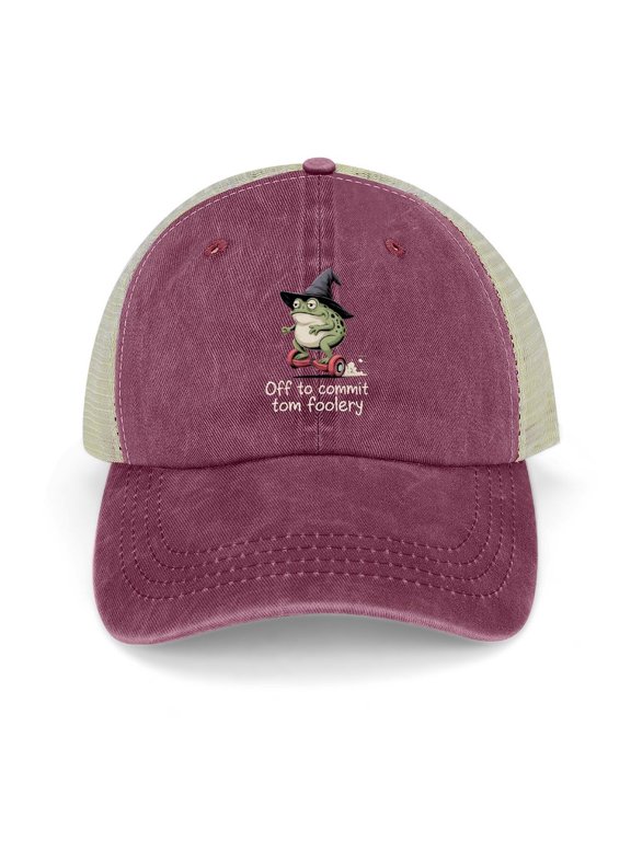 Off to Commit Tom Foolery Wine Red Hat Adjustable Funny Fashion Unisex Baseball Cap for Men Women