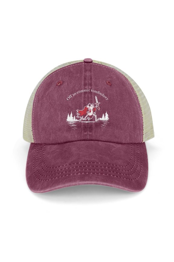 Off to Commit Tom Foolery Wine Red Hat Adjustable Funny Fashion Unisex Baseball Cap for Men Women