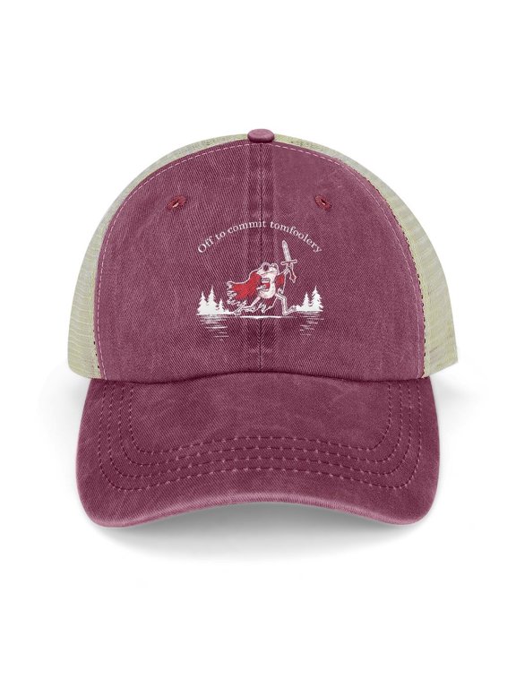 Off to Commit Tom Foolery Wine Red Hat Adjustable Funny Fashion Unisex Baseball Cap for Men Women