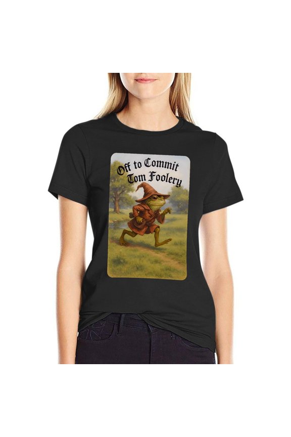 Off to Commit Tom Foolery Women’s Short Sleeve Cotton T-Shirt HD Graphic Printed Tee Casual Crew Neck Top 2XL