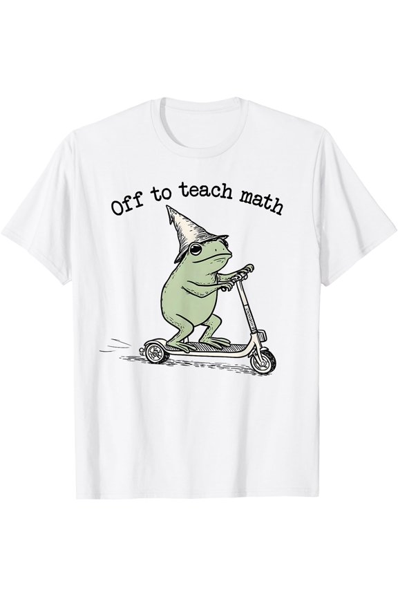 Off to Teach Math Funny Back School Teacher Algebra Meme T-Shirt