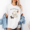 thumbnail image 1 of Off to Walk My Weenie T-Shirt, Funny Dachshund Halloween Ghost Tee, 1 of 5