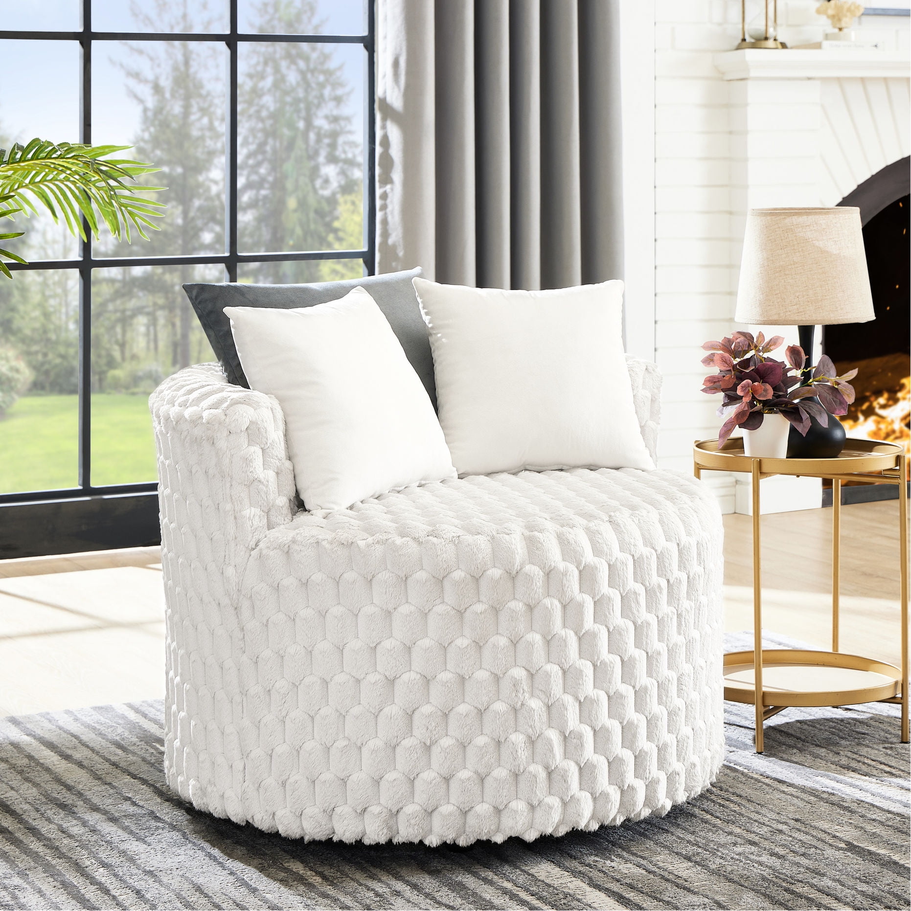 Exciting White Barrel Chairs Pictures