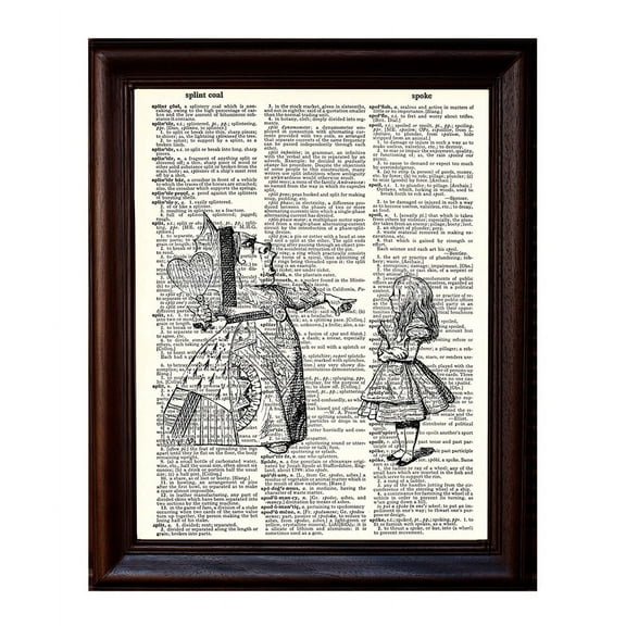 Off with Her Head - Dictionary Art Print Printed On Authentic Vintage Dictionary Book Page - 8 x 10.5