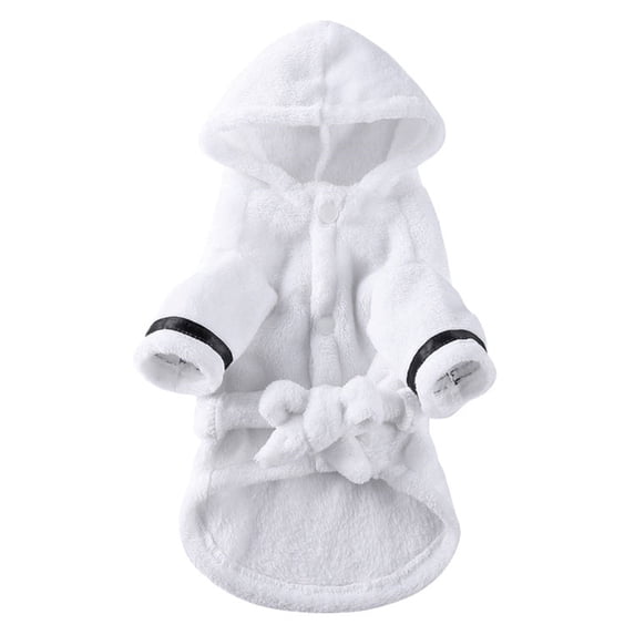 Offer Countdown! Dog Cat Bathrobe Pet Clothes Hotel Bath Towel Pet Bathrobe Nightgown Pajamas Pet Sweater Birthday Gift For Pet Dog Cat M